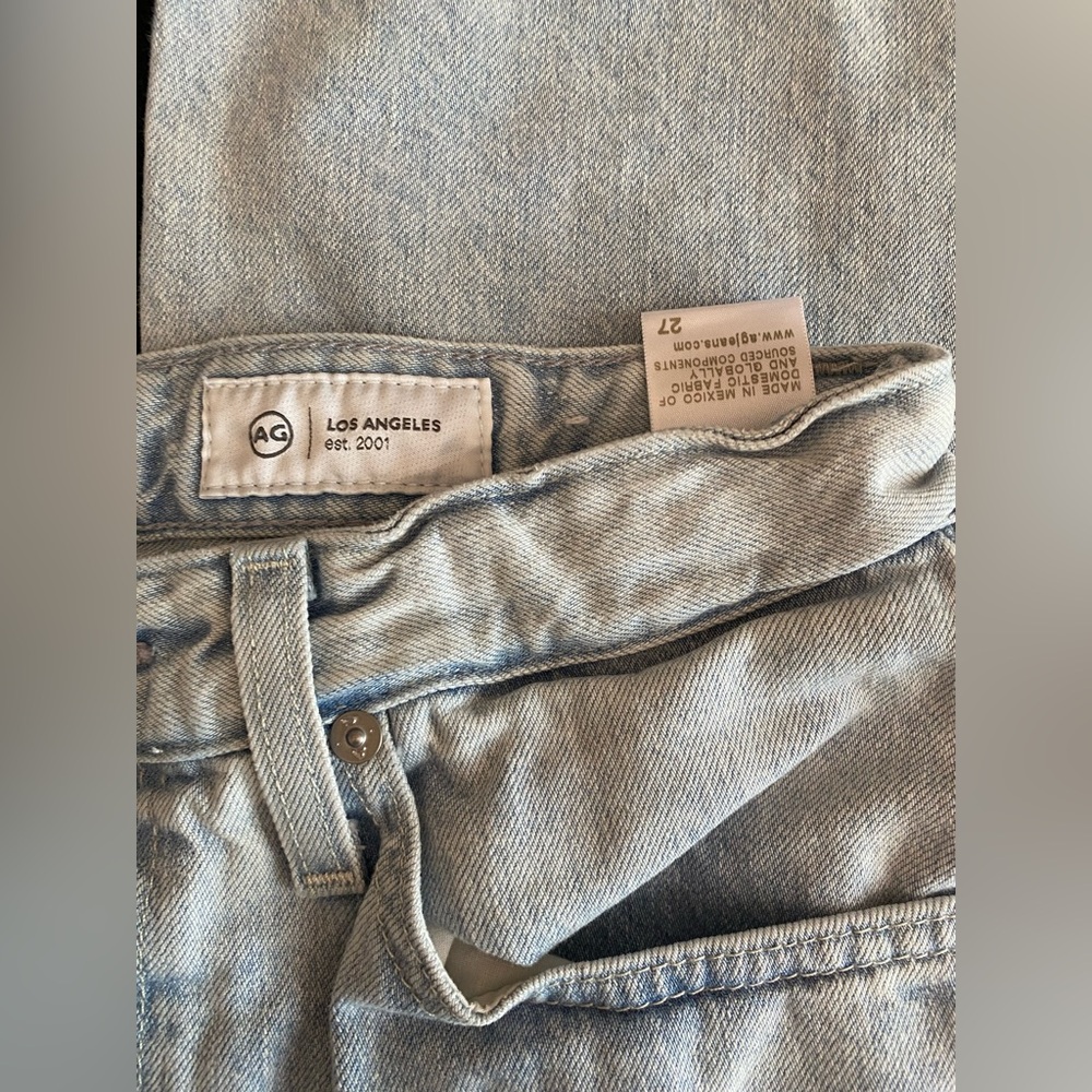 AG jeans Kora high rise wide leg light wash jeans size 27 light wear goldschmeid - Picture 3 of 11